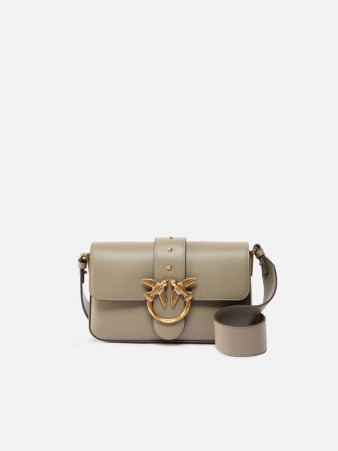 PINKO SOFT LEATHER SHOULDER BAG MINI LOVE BAG
