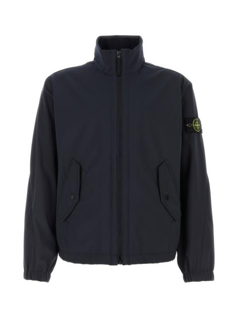 Midnight blue stretch polyester jacket