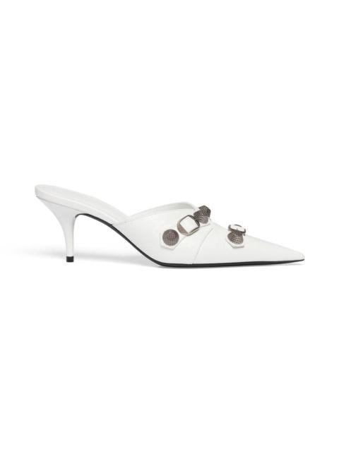 BALENCIAGA Women's Cagole 70mm Mule in Optic White