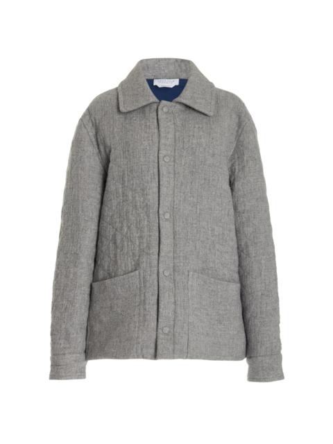 GABRIELA HEARST Skye Paddock Jacket in Grey Melange Cashmere Linen