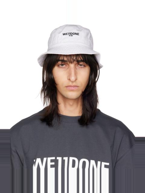 We11done White Logo Bucket Hat