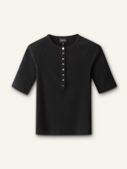 ME+EM Short Sleeve Henley Top