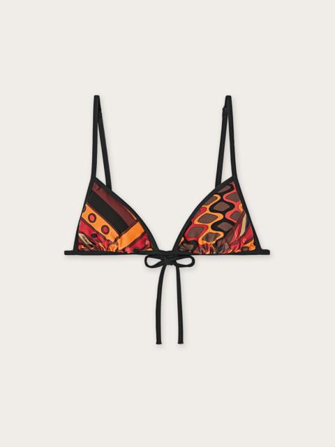 PUCCI VIVARA PRINT TRIANGLE BIKINI TOP