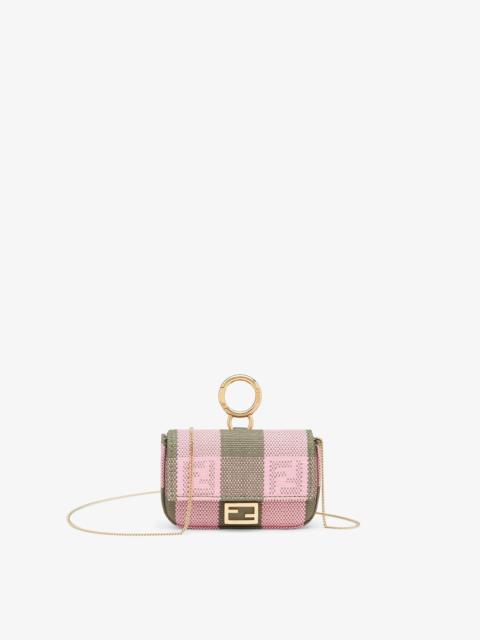 FENDI Green raffia charm
