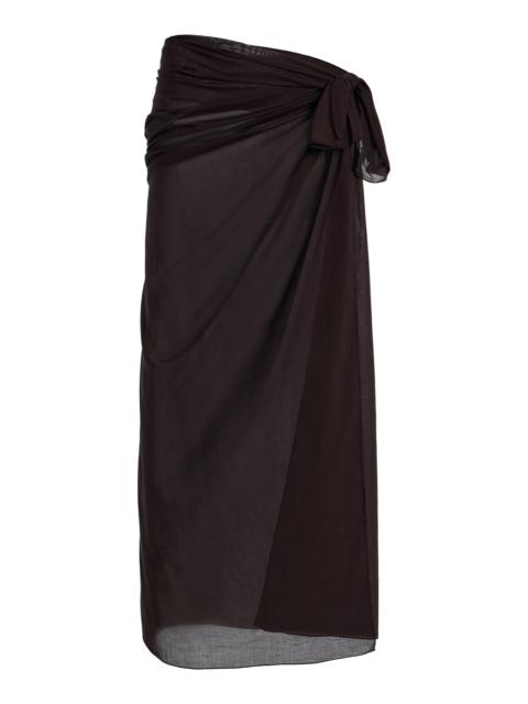 ÉTERNE Esme Cotton Maxi Sarong brown
