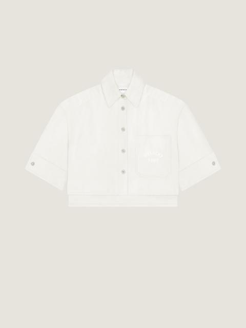 Givenchy CROPPED COCOON SHIRT IN WHITE DENIM