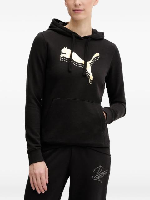 PUMA logo-print drawstring hoodie
