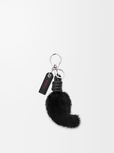 Loewe Lion tail charm in mink and calfskin