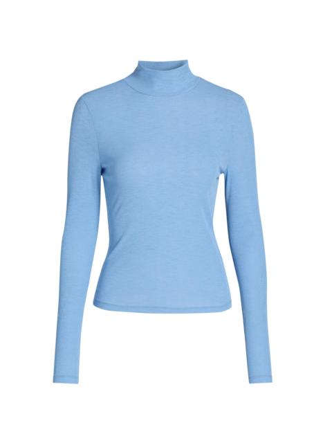 VERONICA BEARD Women's Wyeth Rib-Knit Turtleneck Top - Blue Jasper