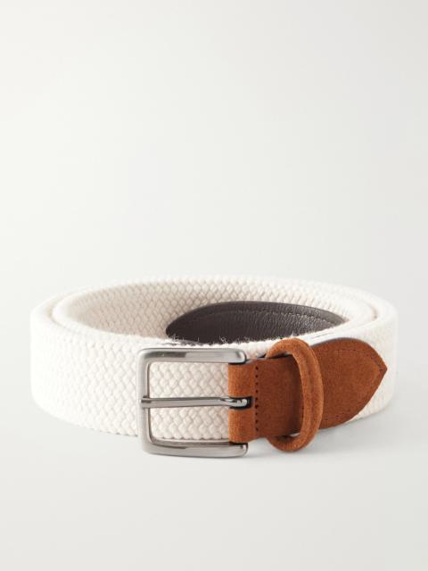 Anderson's 3.5 cm Leather-Trimmed Woven Belt