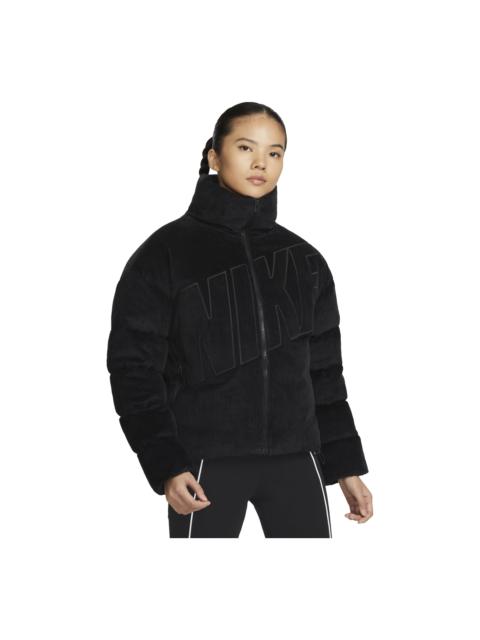 Nike (WMNS) Nike Sportswear Essential Therma-FIT Oversize Corduroy Down Jacket 'Black' FD8214-010