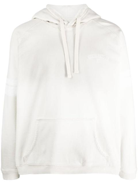 GUESS USA slogan-print striped hoodie