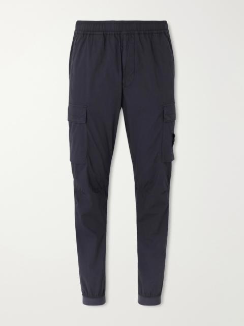 Stone Island Tapered Cotton-Blend Trousers
