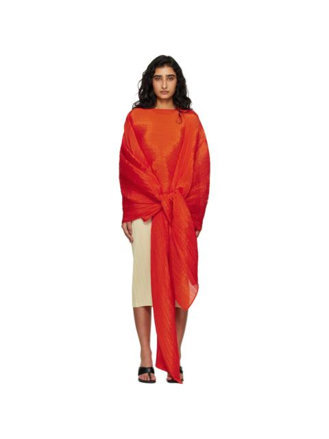 Pleats Please Issey Miyake Orange Madame-T Scarf