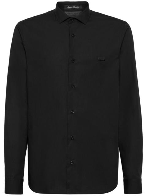 PHILIPP PLEIN tiger-print crystal-embellished shirt