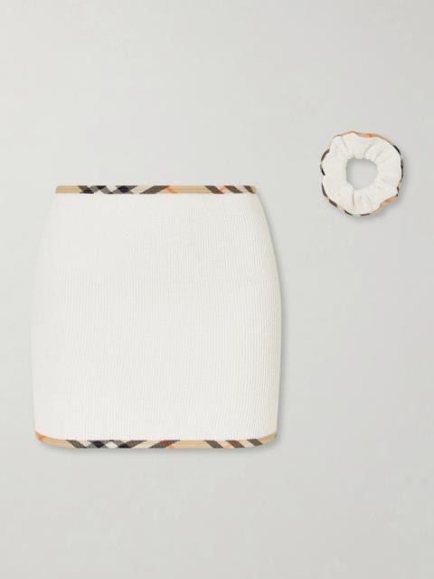 Burberry + Hunza G Devyn Checked Original Crinkle Coverup