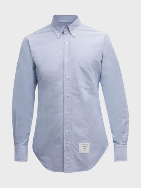 Thom Browne Men's Classic Sport Shirt w/ Stripes