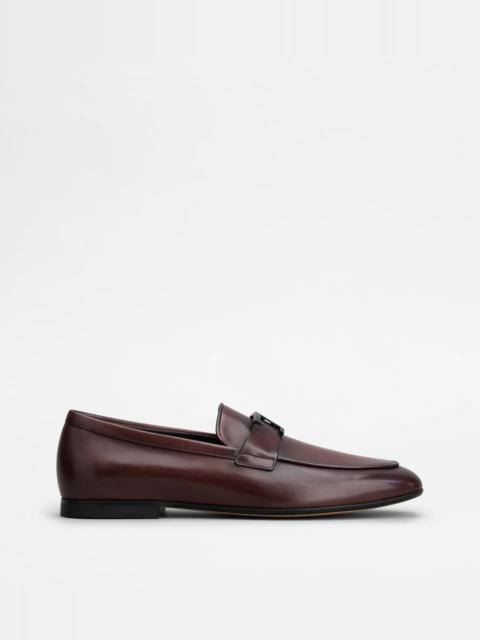 TIMELESS LOAFERS IN LEATHER - BURGUNDY