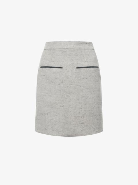 Judith Skirt in Melange Visocose Linen