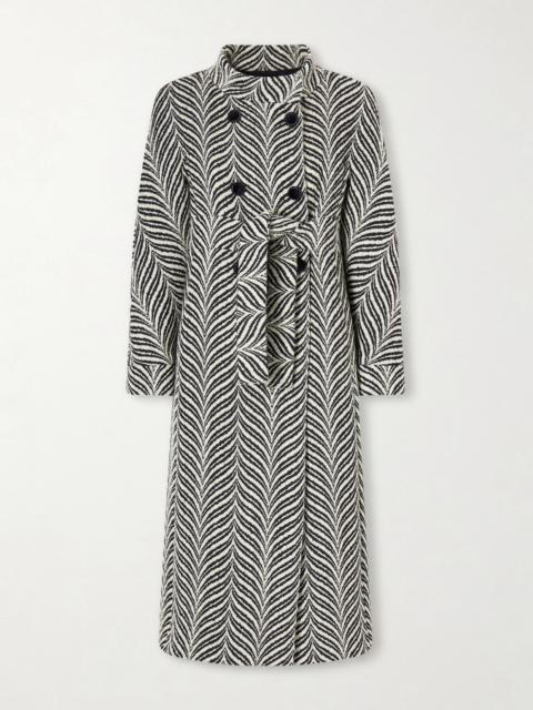 Valentino Double-breasted Belted Wool-blend Jacquard Coat