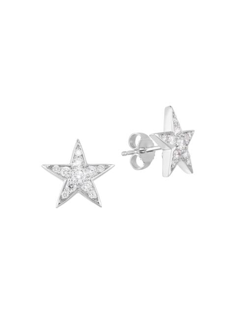 ROBERTO COIN Women's Tiny Treasures 18K White Gold & Diamond Star Earrings - White Gold