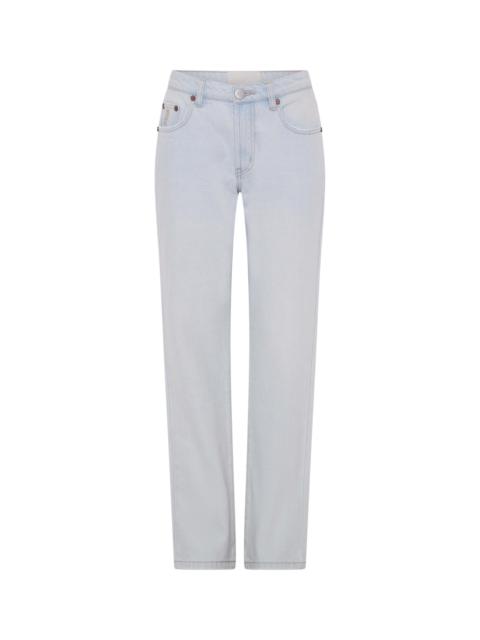ONE TEASPOON Truckers Mid Waist Straight Leg Denim Jeans - Bel Air Blue