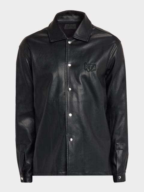 RTA Men & apos;s Parlan Pixelated Logo Snap-Front Jacket