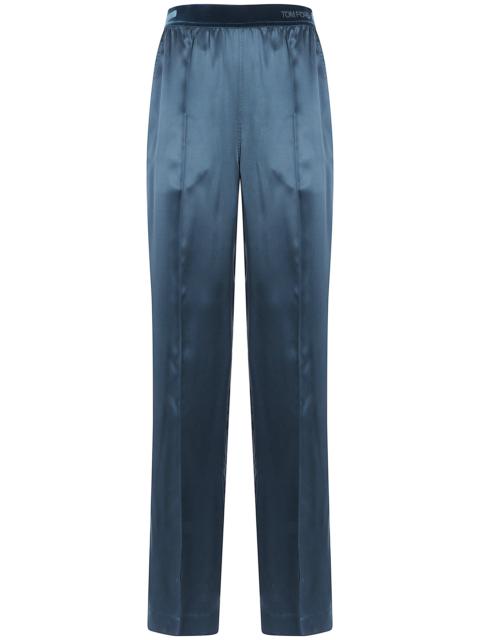 TOM FORD Pants Silk Satin "Peach Feel"