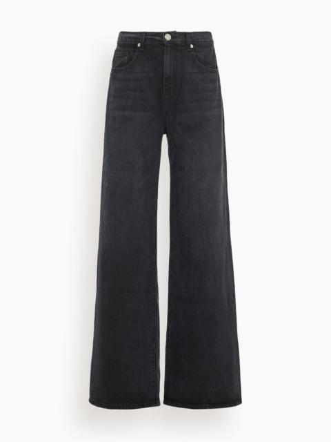 BRANDON MAXWELL The Callan Wide Leg Pant in Vintage Black