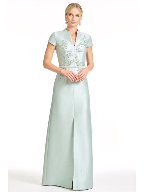 SACHIN & BABI EMBELLISHED CHARLOTTE GOWN - CELADON