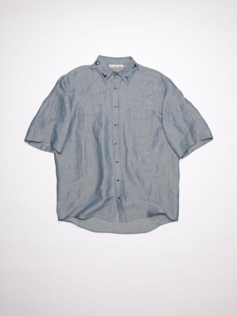 Acne Studios Short sleeve shirt - Faded indigo