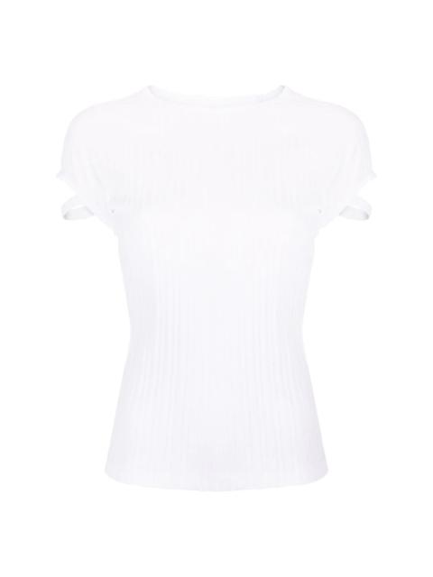 ribbed cut-out T-shirt