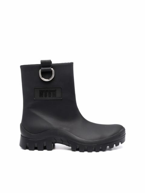 MSGM round-toe ankle leather boot