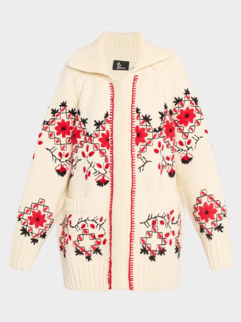 Moncler Grenoble Embroidered Cardigan