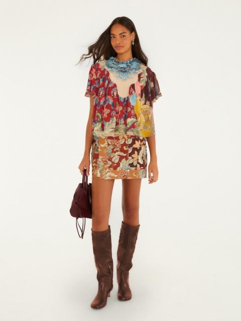 FARM RIO Lunar Boho Mini Skirt