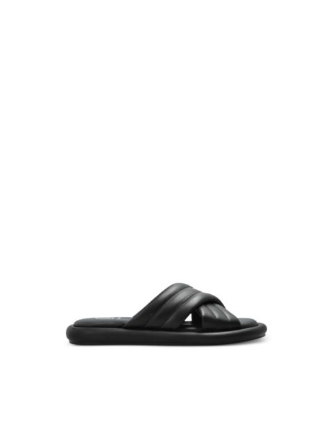 BOGNER quilted crossover sandals