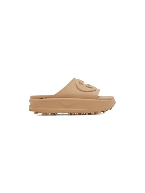 GUCCI Beige Interlocking G Sandals