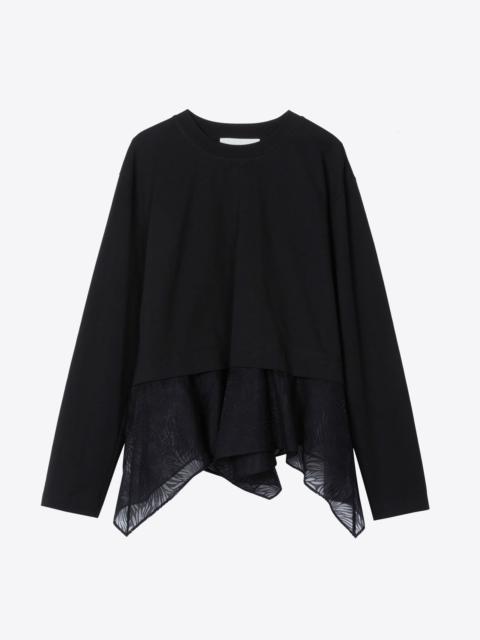 3.1 Phillip Lim Organza Hem Long Sleeve Tee