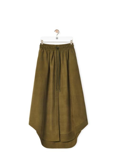 Loewe Elasticated midi skirt in silk