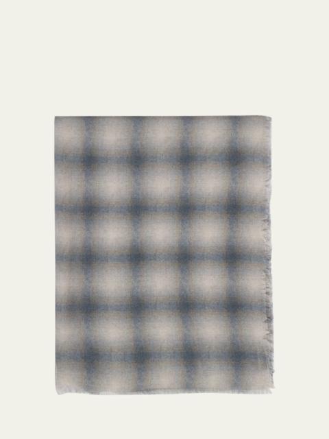 GIORGIO ARMANI Men's Plaid Flannel Scarf