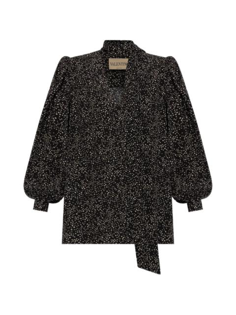 Valentino star-print silk shirt