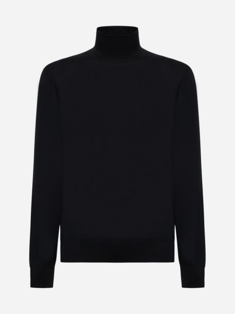 Cashmere and silk turtleneck