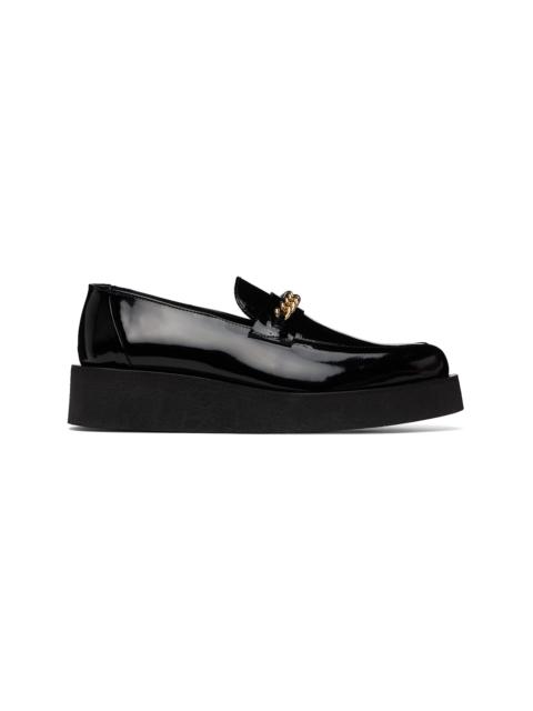 ERNEST W. BAKER Black Chain Creeper Loafers