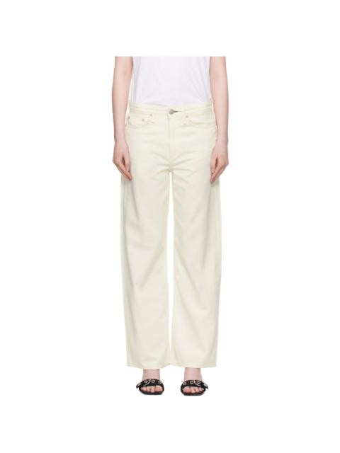 rag & bone Off-White Featherweight Logan Wide-Leg Jeans