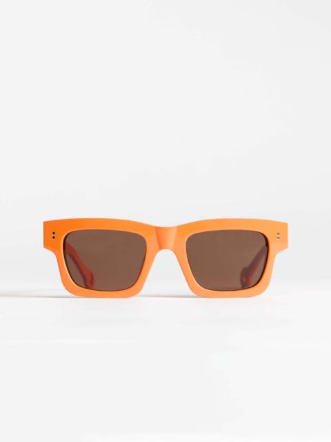 JW Anderson JWA02 RECTANGULAR SUNGLASSES IN ORANGE