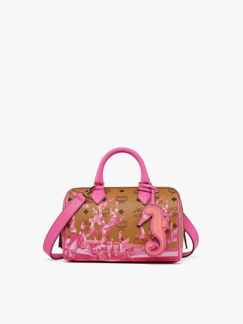 MCM Ella Boston Bag in Cubic Coral Visetos
