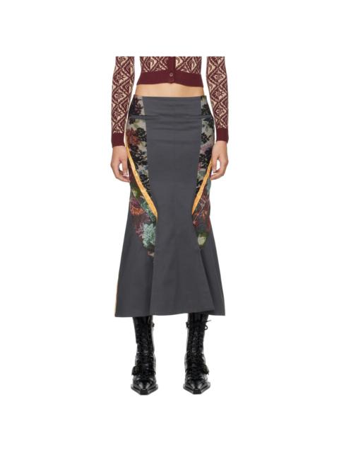 Marine Serre Multicolor Regenerated Midi Skirt