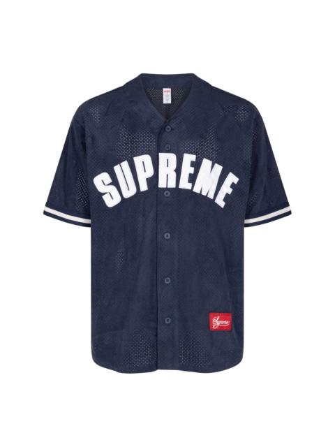 Ultrasuede mesh baseball jersey