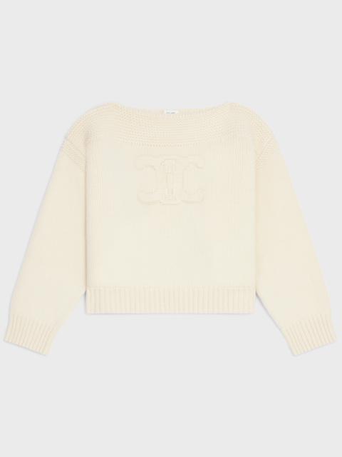 CELINE boat neck sweater in chunky cashmere