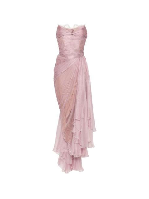 MARIA LUCIA HOHAN Jolie X lace-trimmed draped maxi dress